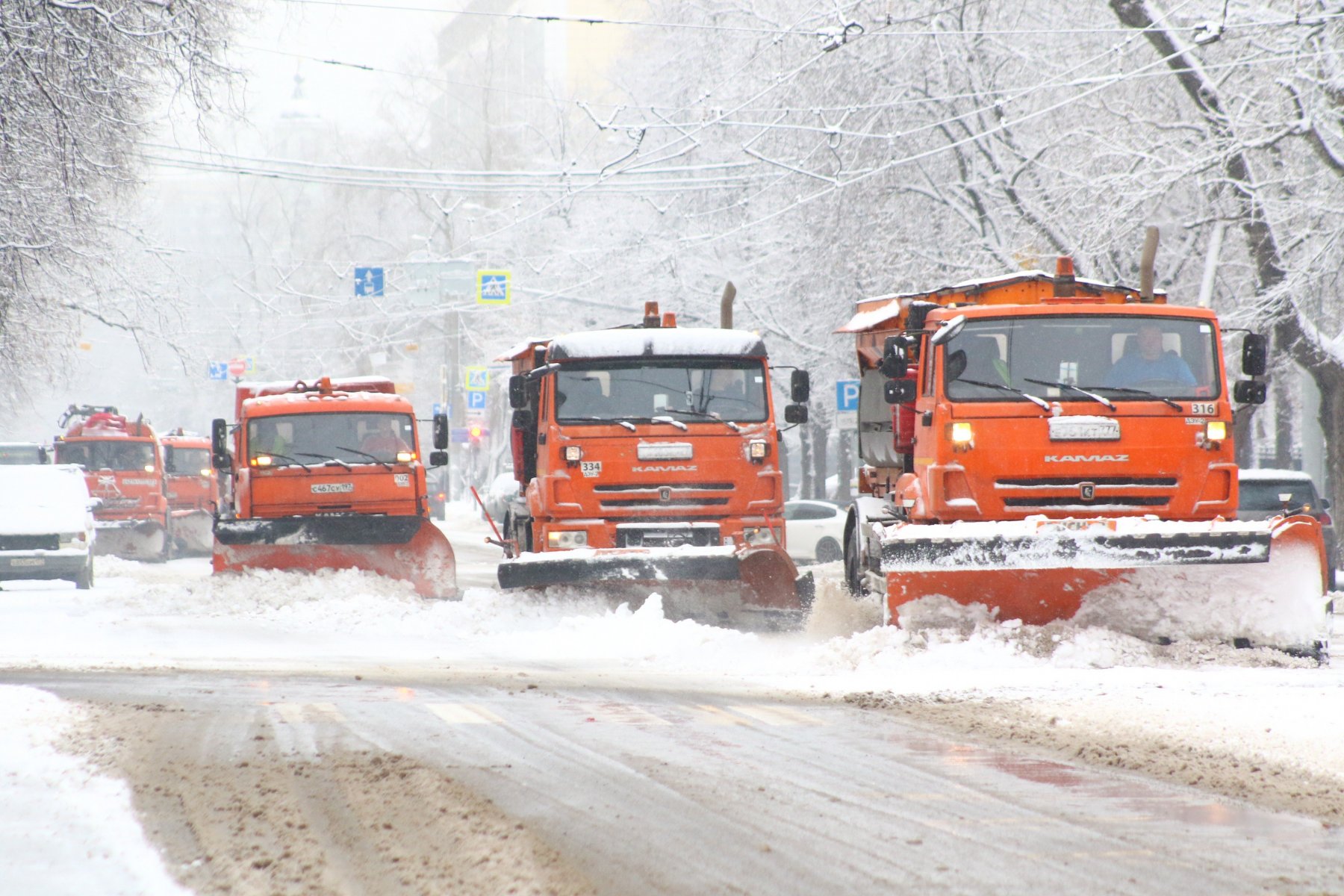 За ночь в Москве выпало около 20% месячной нормы снега