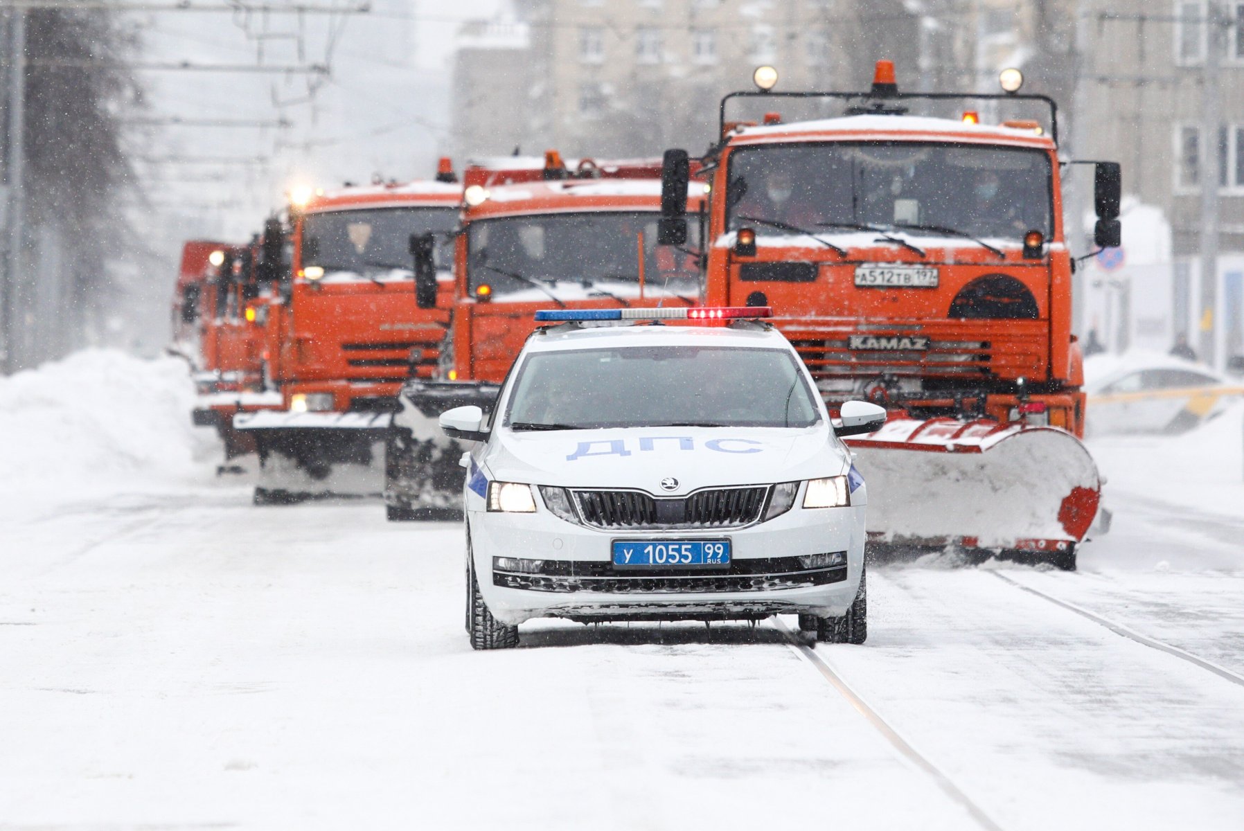 В Московской области дорожные службы и общественный транспорт работают в усиленном режиме