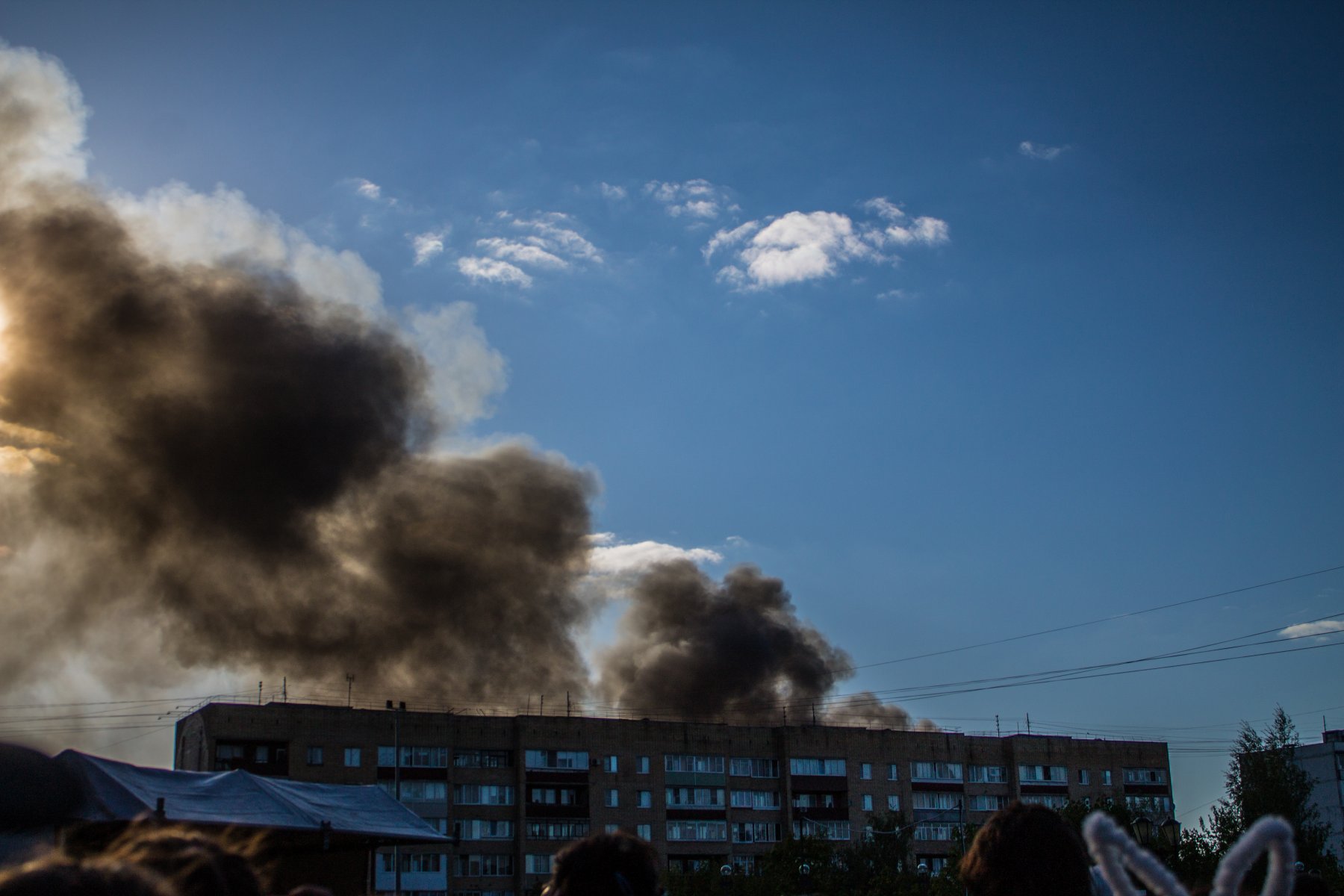 День города в Можайске чуть не испортил дым от пожара