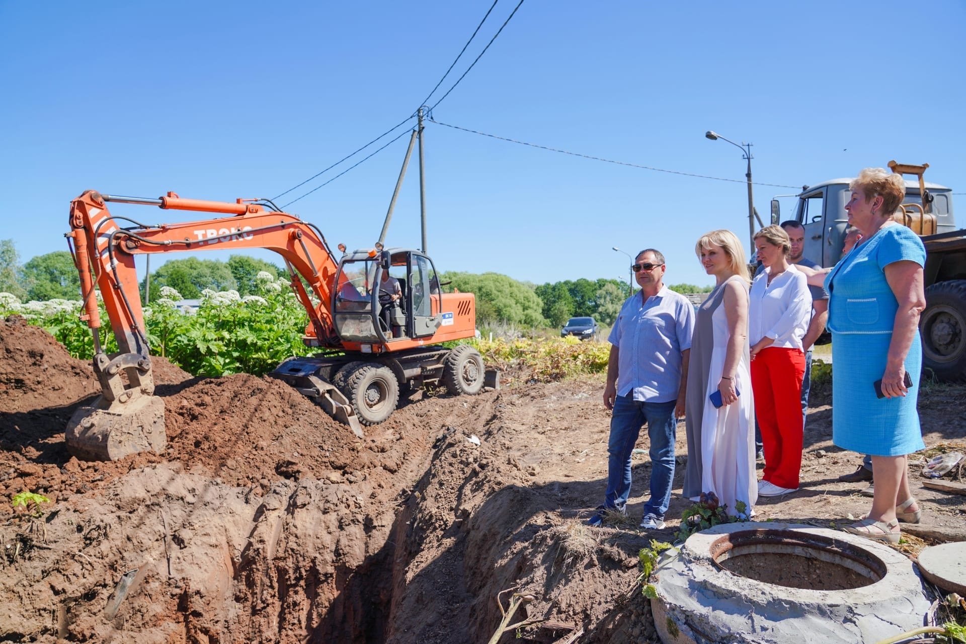 В клинском селе Захарово приступили к строительству КНС