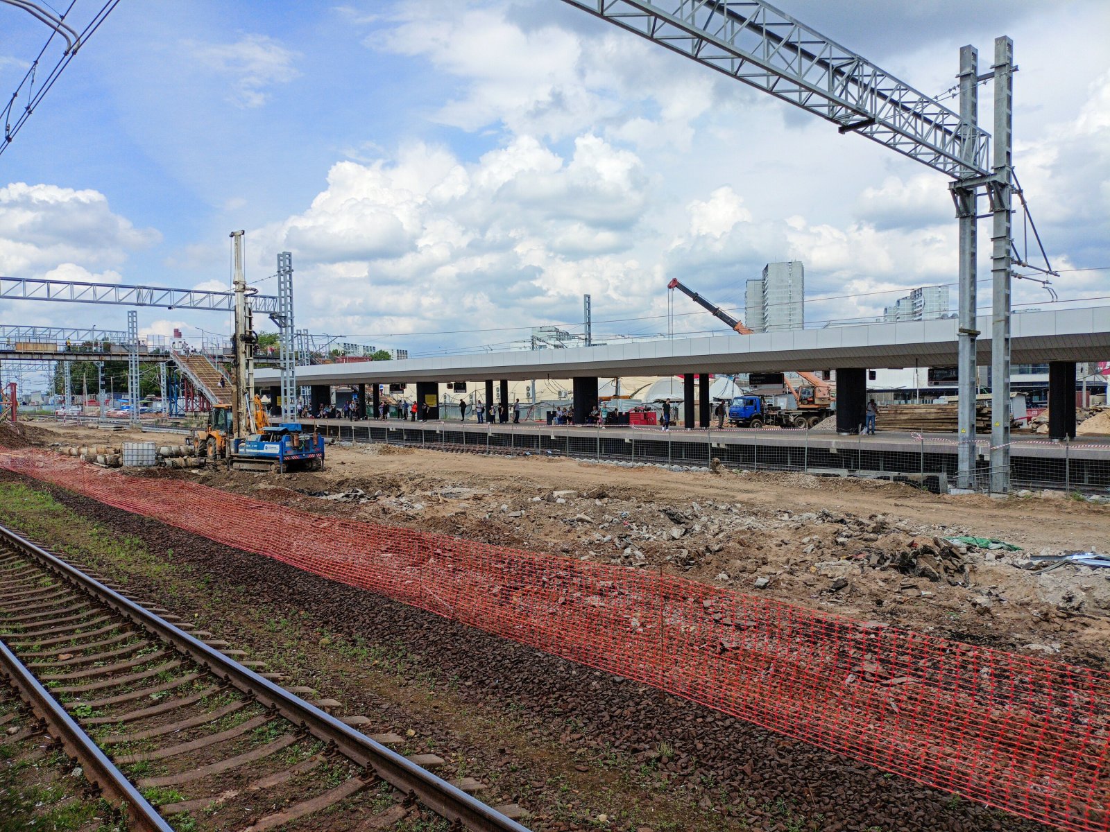 На Белорусском вокзале начали строить две новые платформы для МЦД
