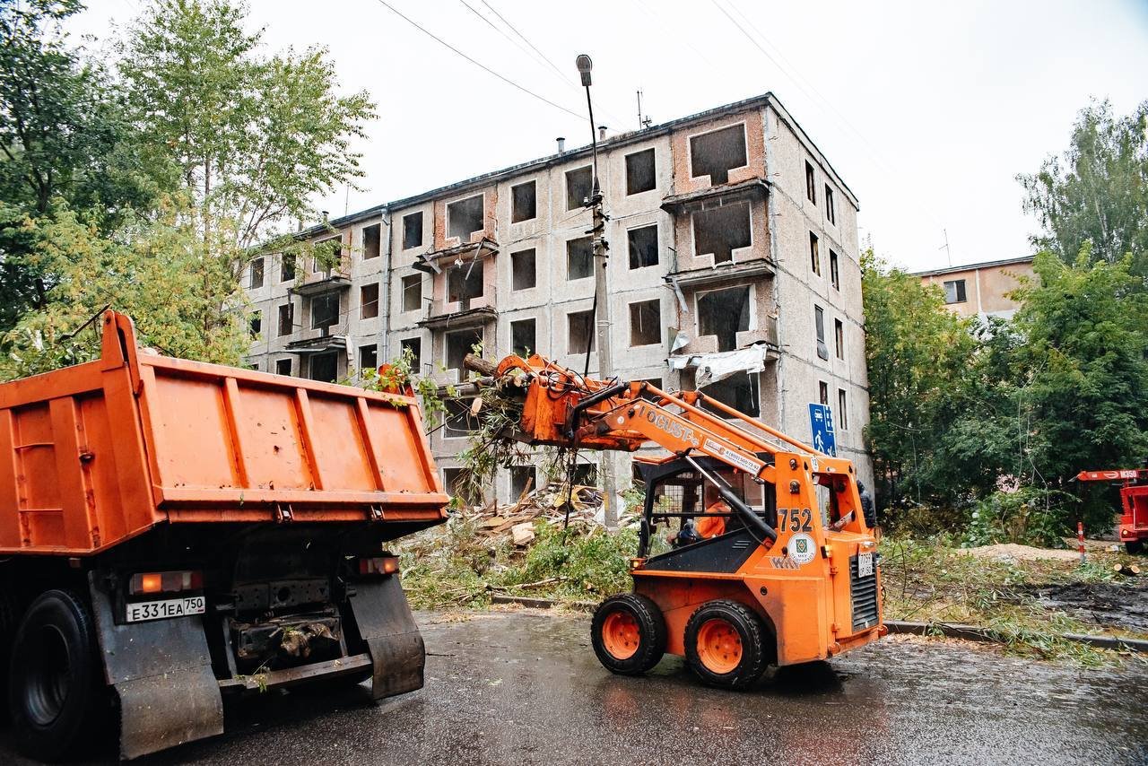 В Пушкино начали ликвидировать аварийные дома