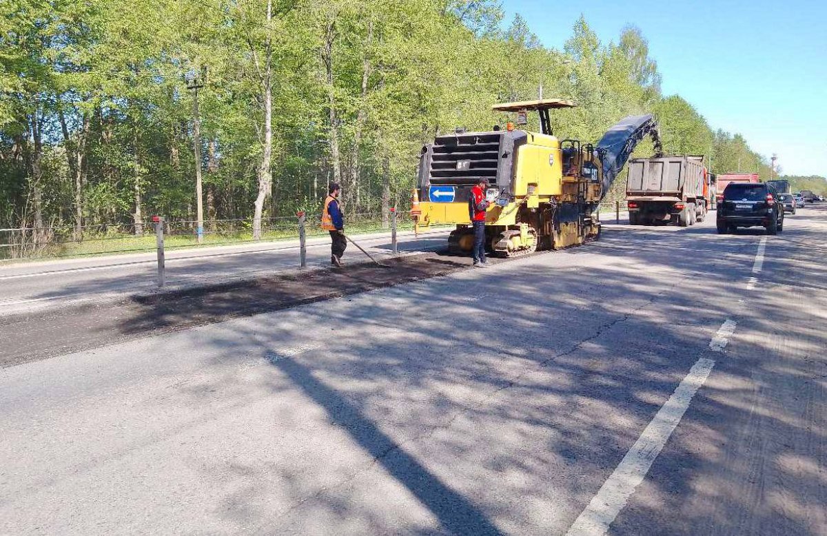 В подмосковном Чехове начался ремонт участка Старосимферопольского шоссе