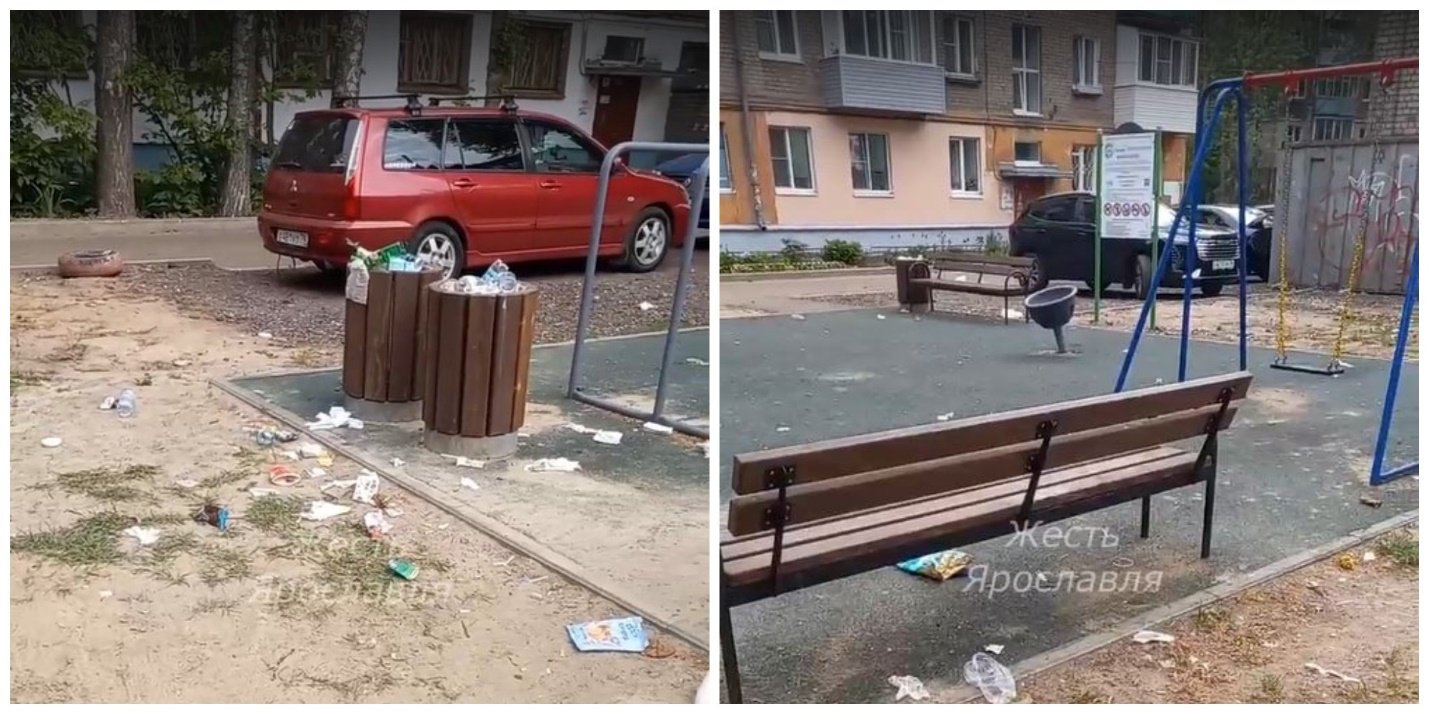«Три урны забиты мусором, песка нет!»: ярославцы жалуются на состояние детских площадок