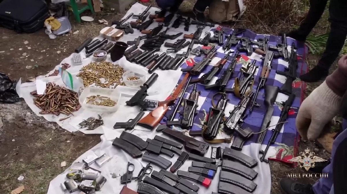 ФСБ нашла в сарае у жителя Подмосковья крупный арсенал оружия